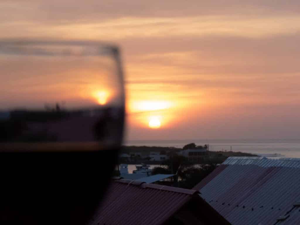 Wine Toast Sunset