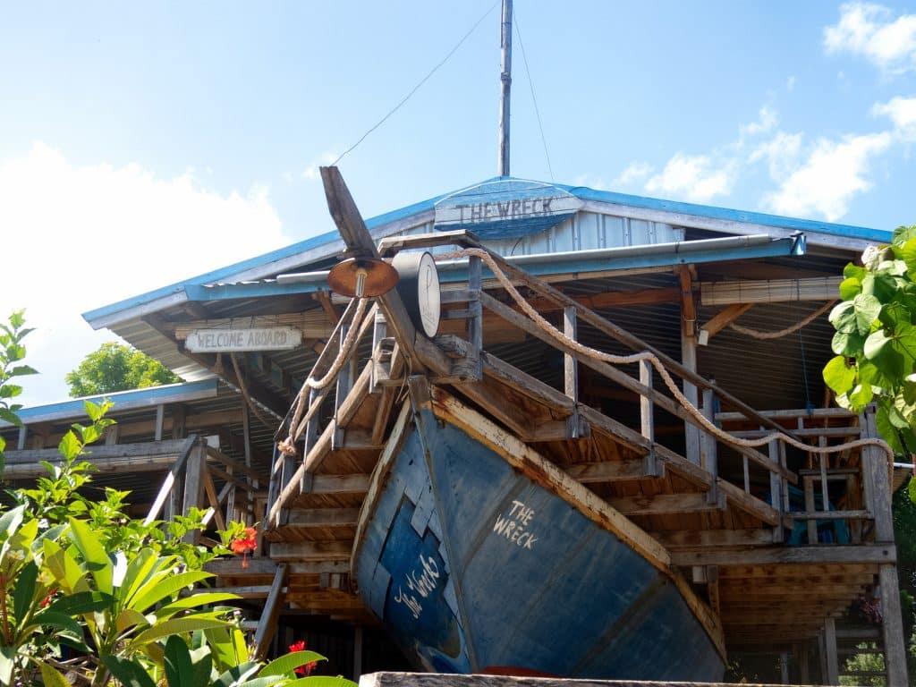The Wreck Restaurant made from old boat